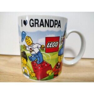 Lego Ceramic Mug "I (Heart) Grandpa" Lego Orlando Minifigures FSO 2006 Gift